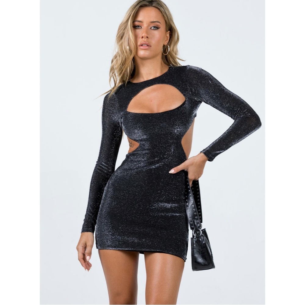 Princess Polly Kalbarri Cut Out Mini Dress in Black